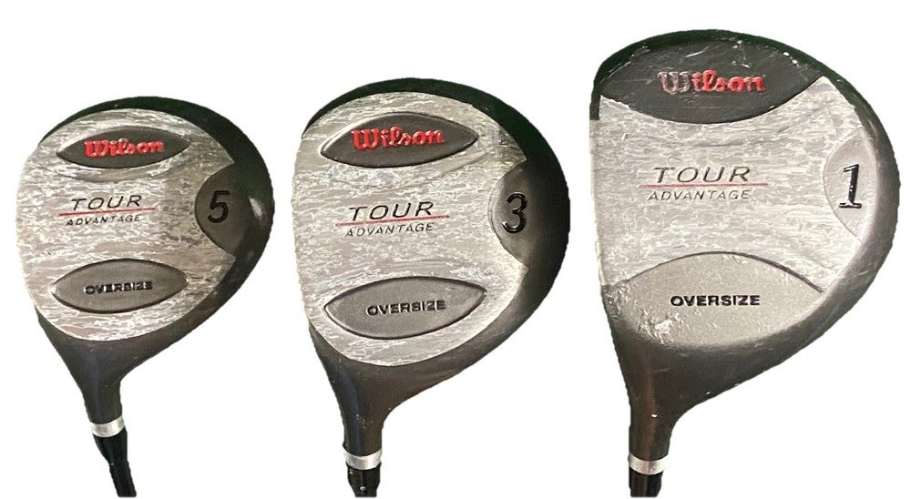 Wilson Tour Advantage Oversize Wood Set 1w,3w,5w LH Regular Graphite New Grips