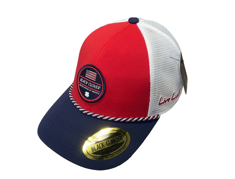 NEW Black Clover Live Lucky Old Glory Adjustable Snapback Golf Hat/Cap