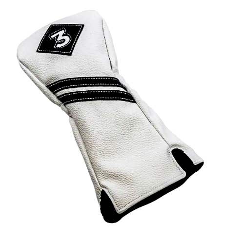JEF World of Golf Vintage Fairway Wood Headcover (White, 3) NEW