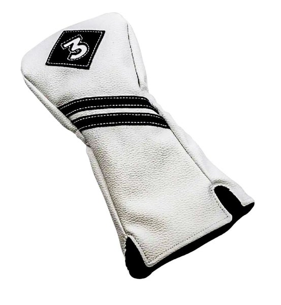 JEF World of Golf Vintage Fairway Wood Headcover (White, 3) NEW