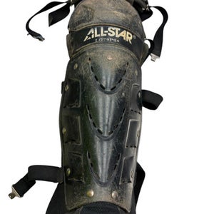 Used All-Star BLACK CATCHER LEGS Catchers Leg Guards Black Youth 11863-S000024893