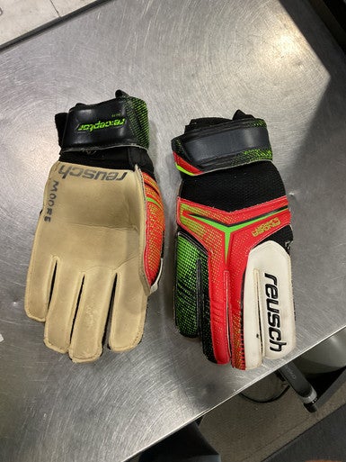 Used Reusch RECEPTOR SG Soccer Goalie Gloves Red 8 11614-S000226737