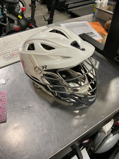 Used Cascade R HELMET Lacrosse Helmet White One Size 11614-S000226732