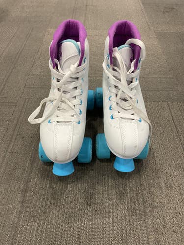 Used RollerDerby ROLLER STAR 600 Senior Roller Quad Skates White Senior 8 11614-S000226710