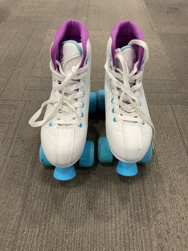 Used RollerDerby ROLLER STAR 600 Senior Roller Quad Skates White Senior 8 11614-S000226710