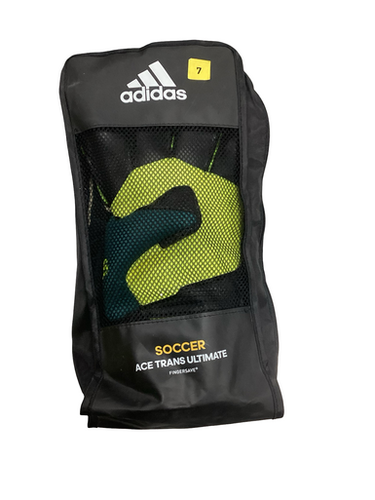 Used Adidas ACE TRANS ULTIAMATE Soccer Goalie Gloves Green 7 11613-S000173213
