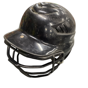 Used Rawlings CFBH HELMET Batting Helmet w/Mask Black S/M 11613-S000173171