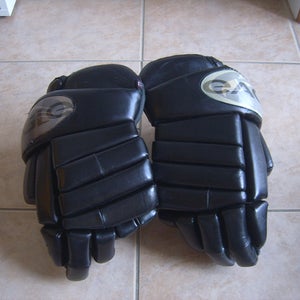 Rare Vintage Eagle Hologram Leather Palms Senior Hockey Gloves 13"-14" Made in Canada