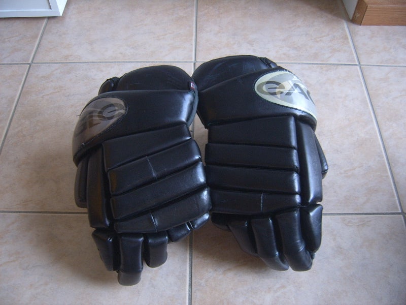 Rare Vintage Eagle Hologram Leather Palms Senior Hockey Gloves 13"-14" Made in Canada
