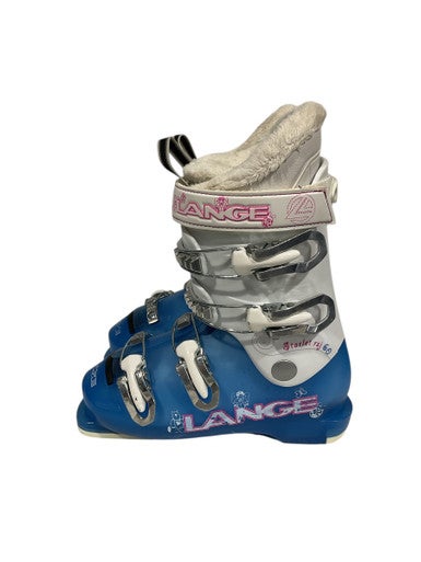 Used Lange SCARLET RSJ 60 Girls DH Ski Boot White 215 MP - J03 11847-S000031585