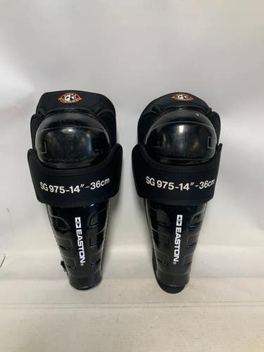 Used Easton SG975 Senior Shin Guards Black 14" 11823-S000036313