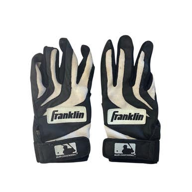 Used Franklin BB/SB Batting Gloves Black SM 11760-S000084404