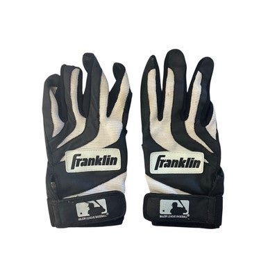 Used Franklin BB/SB Batting Gloves Black SM 11760-S000084404