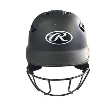 Used Rawlings R16S-REVB 6 7/8 - 7 5/8 Batting Helmet w/Mask Black L/XL 11760-S000084354