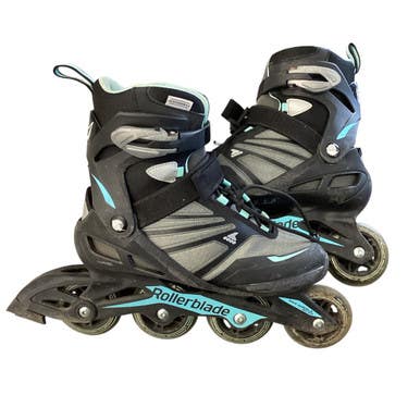 Used Rollerblade ROLLER BLADES Senior Roller Quad Skates Black Senior 8 11760-S000084623