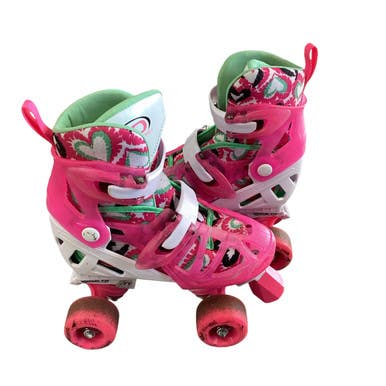 Used RollerDerby QUICK FIT Junior Roller Quad Skates Pink Adjustable 11760-S000084533
