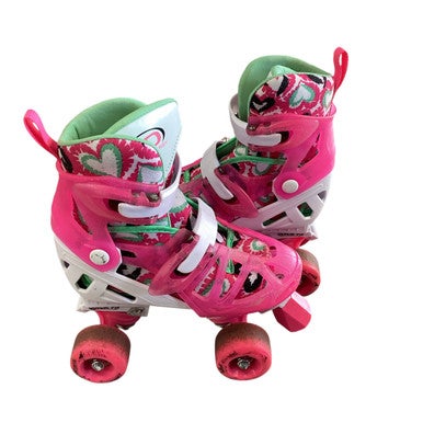 Used RollerDerby QUICK FIT Junior Roller Quad Skates Pink Adjustable 11760-S000084533