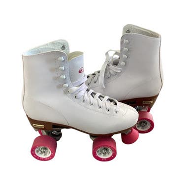 Used Chicago CHICAGO ROLLER SKATES Senior Roller Quad Skates White Senior 8 11760-S000084532