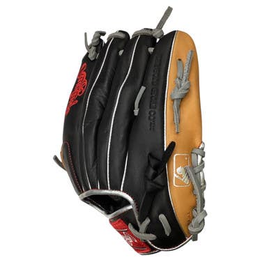 Used Rawlings R9 SERIES BB/SB Glove LH Throw Black And Orange 12" 11760-S000084508