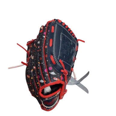 Used Rawlings PLAYERS SERIES BB/SB Glove RH Throw Navy Blue And Red 10" 11760-S000084486