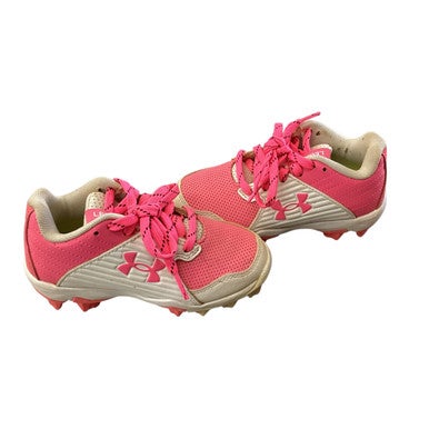 Used Under Armour LEADOFF BB CLEATS BB/SB Cleats Pink Youth 10.0 11760-S000083622