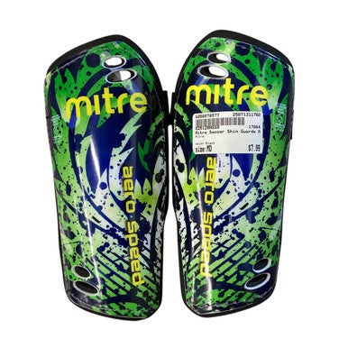 Used Mitre Soccer Shin Guards Adult Black MD 11760-S000083573