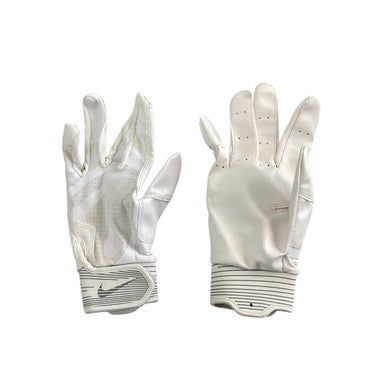 Used Nike BB/SB Batting Gloves White MD Tall 11760-S000084887