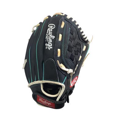 Used Rawlings FASTPITCH RH Throw Fastpitch Gloves Black 11 1/2" 11760-S000084889