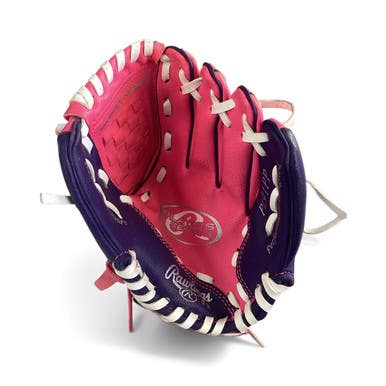 Used Rawlings PLAYER SERIES RH Throw Fastpitch Gloves Pink 9" 11760-S000084834