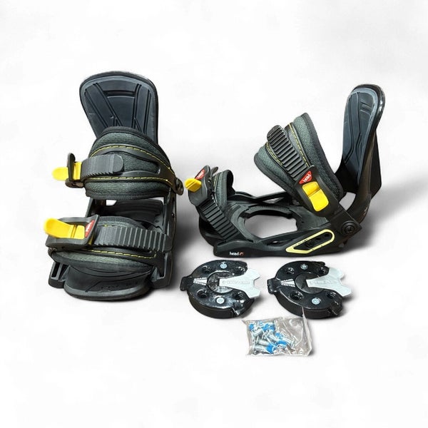 JR KIDS HEAD RENTAL SNOWBOARD BINDINGS 19.5-25.5 (BLACK/YELLOW) *GREAT CONDITION