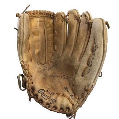 Used Rawlings 6918 FIELDERS GLOVE BB/SB Glove RH Throw Brown 13" 11760-S000083777