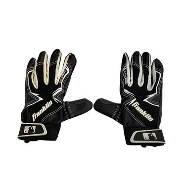 Used Franklin BB/SB Batting Gloves Black MD 11760-S000083680