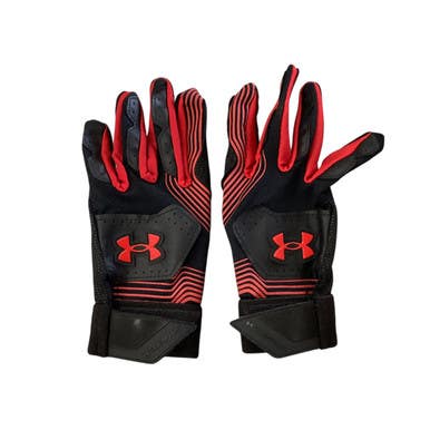 Used Under Armour BB/SB Batting Gloves Black SM 11760-S000083642