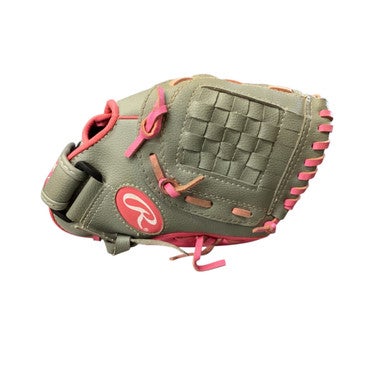 Used Rawlings STORM RH Throw Fastpitch Gloves Grey 10" 11760-S000083638