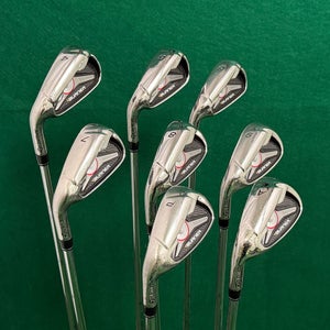 LH TaylorMade Burner 2009 4-AW Iron Set Burner 85 Superfast Steel Uniflex