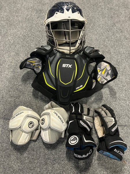 Small Youth Cascade Shoulder Pads gloves. helmet and pads. (Used) Full set or separate items.