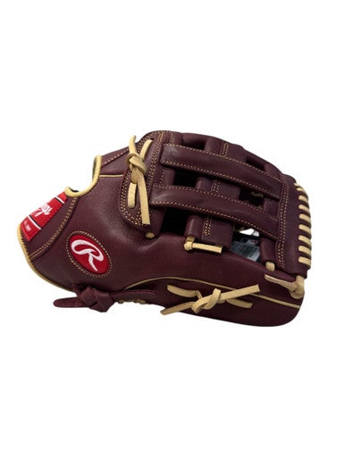 New Rawlings Sandlot S1275HS 12.75 RH Throw Glove - Maroon and Tan 11835-S000201908