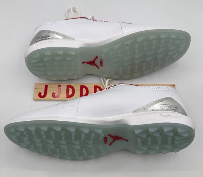 Nike Air Jordan ADG 5 Golf Shoes White Fire Red Silver  display picture 3