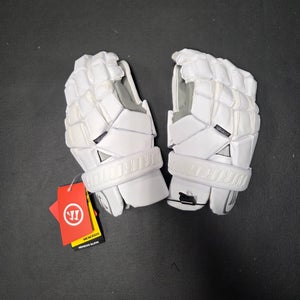 New Goalie Warrior Nemesis White Lacrosse Gloves 14" Extra Large
