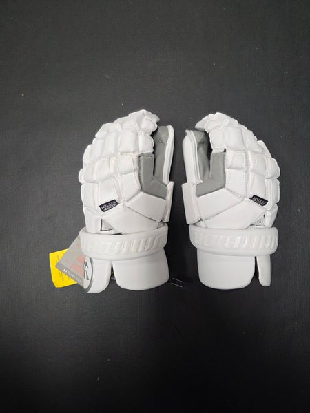 New Goalie Warrior Nemesis White Lacrosse Gloves 13" Large