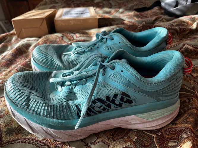 Hoka One One Bondi 7 Aquarelle (Women's) Size M 9.0 (W 10.0) Adult Shoes (Used)