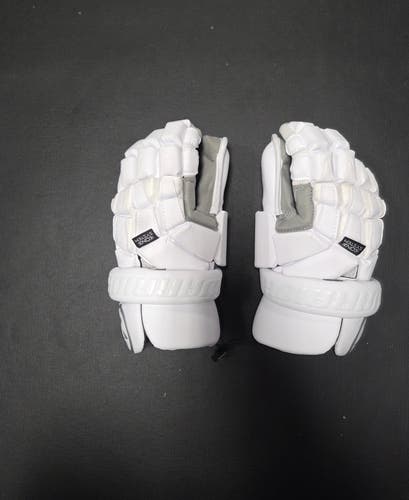 New Goalie Warrior Nemesis White Lacrosse Gloves 12" Medium