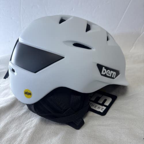 Brand New Adult Size Small Bern MIPS Rollins Matte White Ski & Snowboard Helmet
