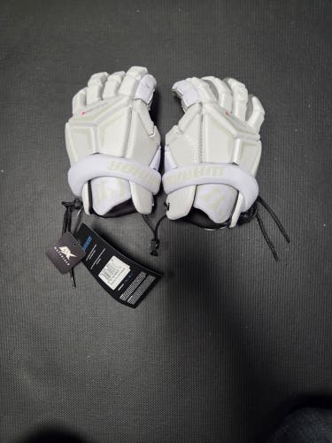 Brand new Warrior Franchise LT Lacrosse Gloves 10" Small White