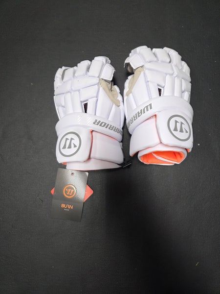 New Warrior Burn Lacrosse Gloves Large White - 23' Model