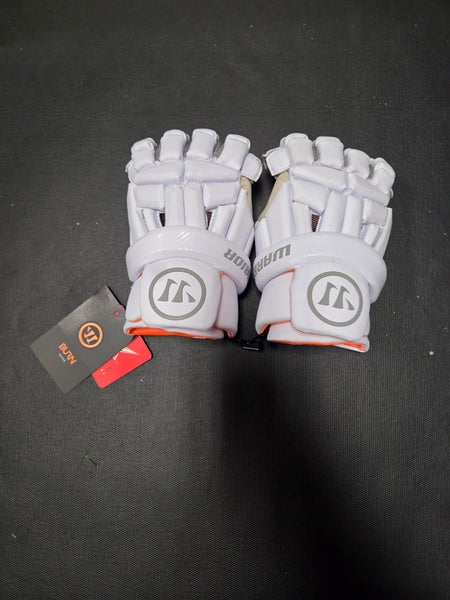 New Warrior Burn Lacrosse Gloves Medium White - 23' Model