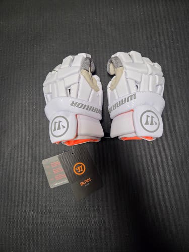 New Warrior Burn Lacrosse Gloves Small White - 23' Model