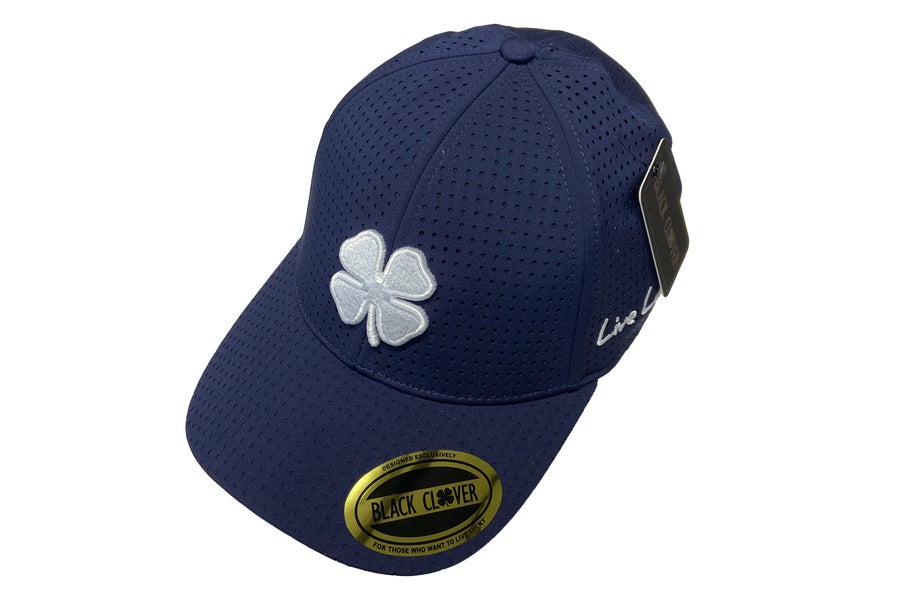 NEW Black Clover Live Lucky Perf #12 Navy Fitted L/XL Golf Hat/Cap