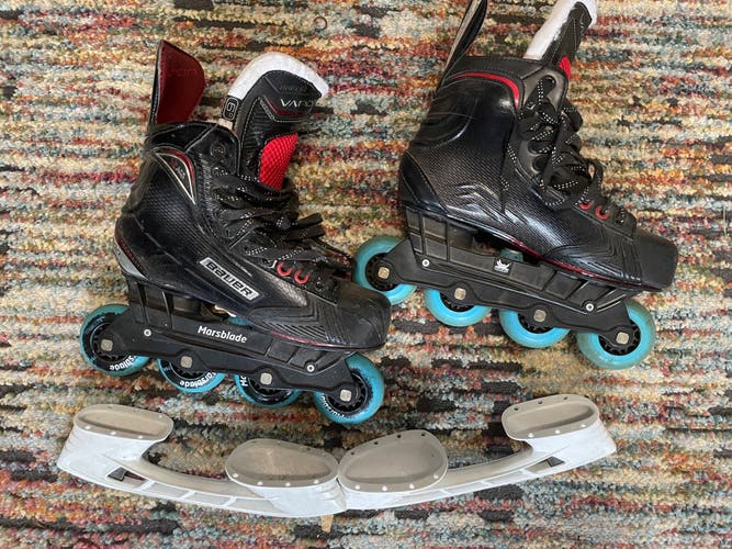 Bauer XLT Inline Skates Regular Width Size 6 with Marsblade wheels (Used)