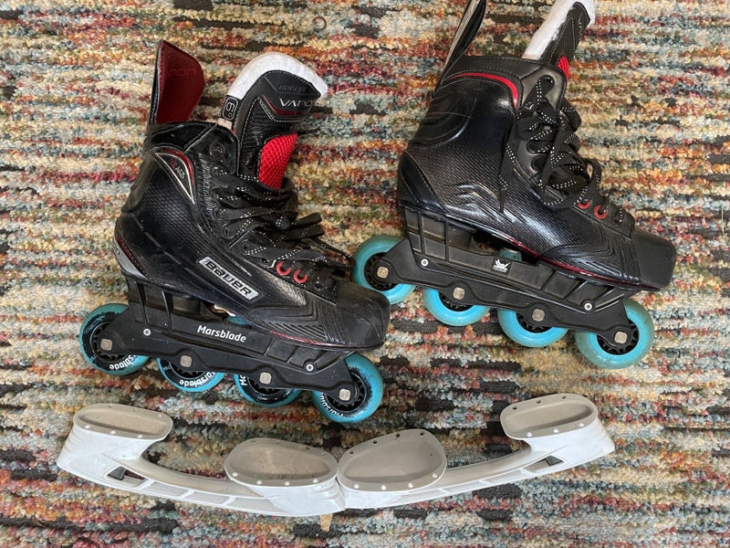 Bauer XLT Inline Skates Regular Width Size 6 with Marsblade wheels (Used)